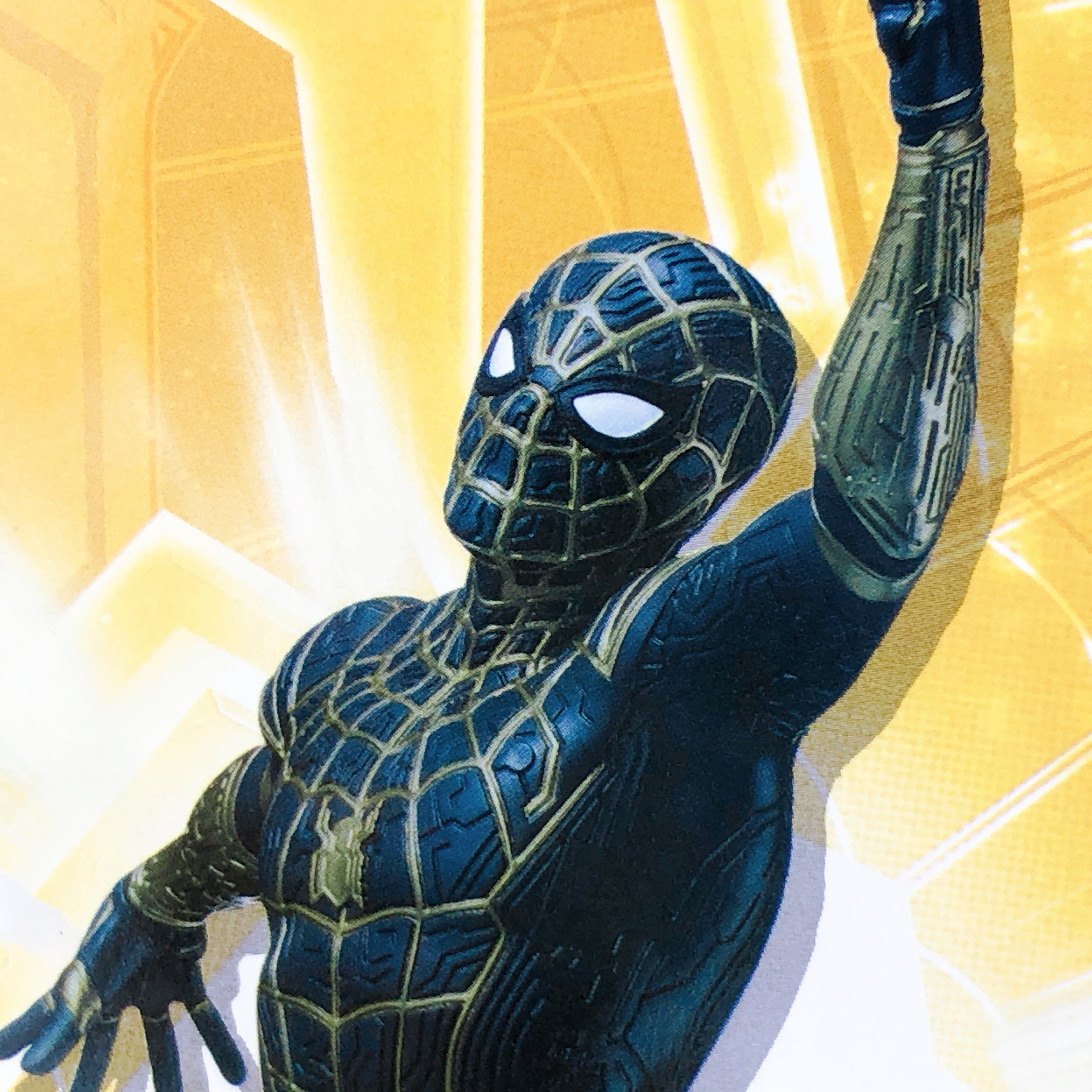 Spider Man No Way Home Spider Man Black & Gold Suit Super
